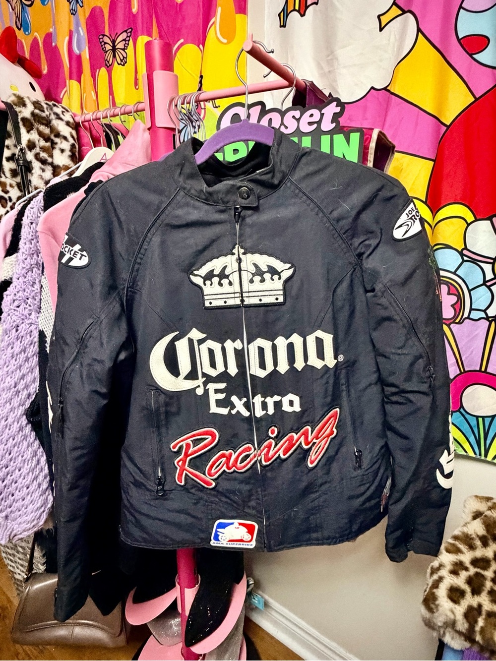 Joe Rocket Black Corona Extra Racing Women's Motorcycle Jacket